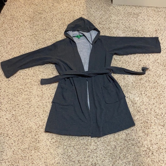 BNWOT super comfy & soft Dip brand charcoal gray sleepwear robe size small - Picture 1 of 5